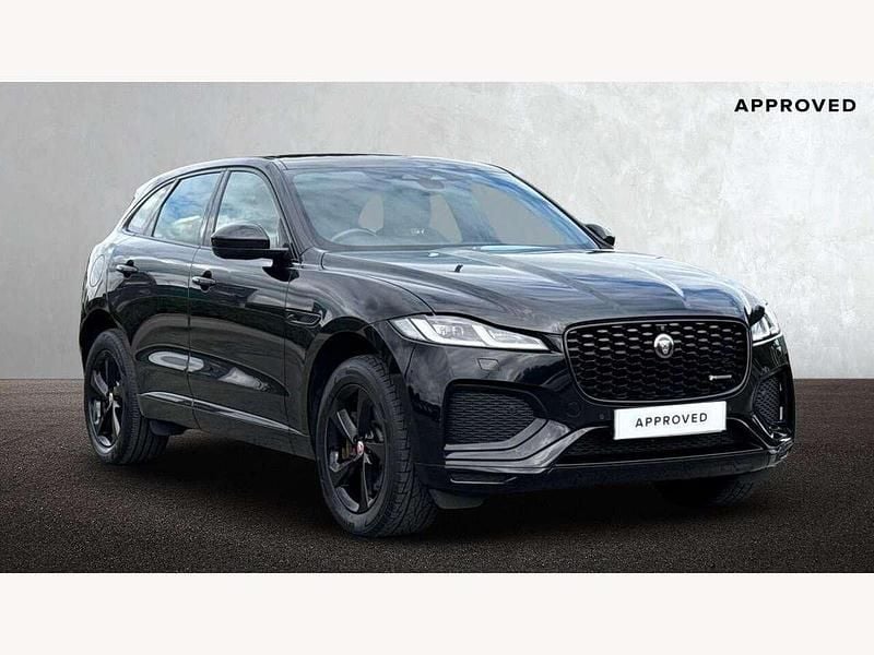 Santorini black Used 2021 Jaguar F-Pace R-Dynamic SUV | £28,695 (Fair price) - Image 1/4