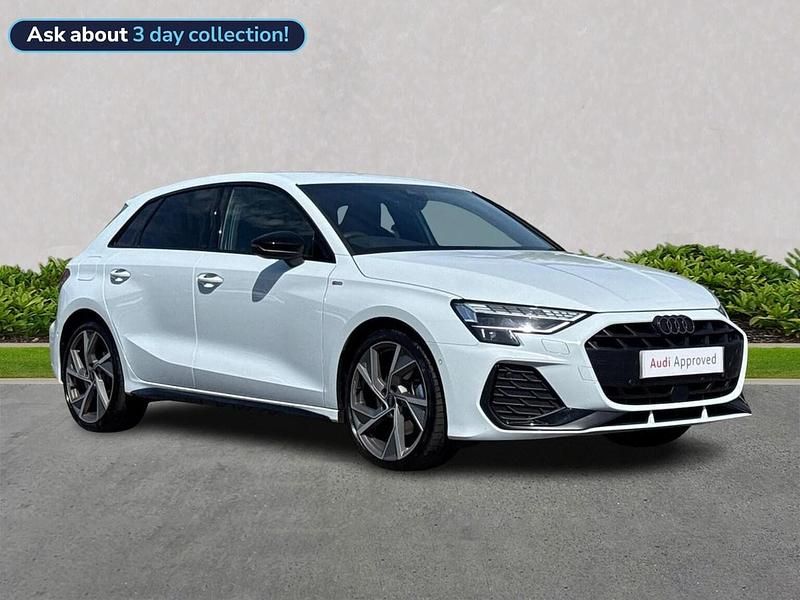 White Used 2025 Audi A3 Black Edition Hatchback | £31,667 (Expensive) - Image 1/4