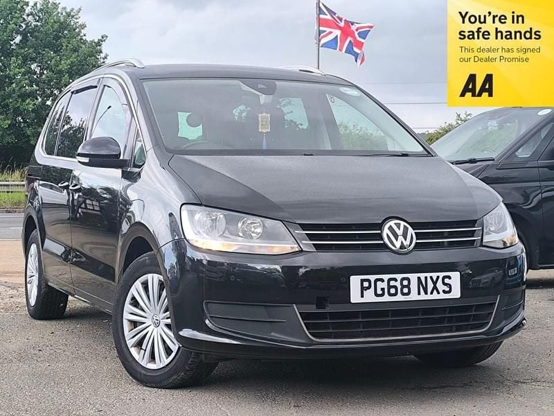 Black Used 2019 VW Sharan SE MPV | £16,995 - Image 1/4