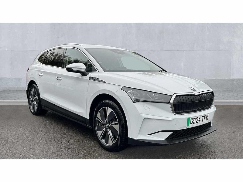 Moon white metallic Used 2024 Skoda Enyaq iV SUV | £27,290 (Fair price) - Image 1/4