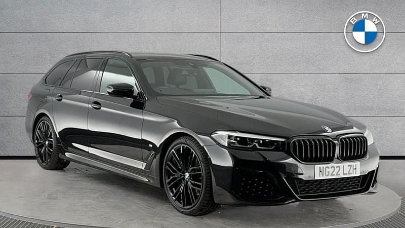Black Used 2022 BMW 520 M Sport Estate | £29,440 (Fair price) - Image 1/4