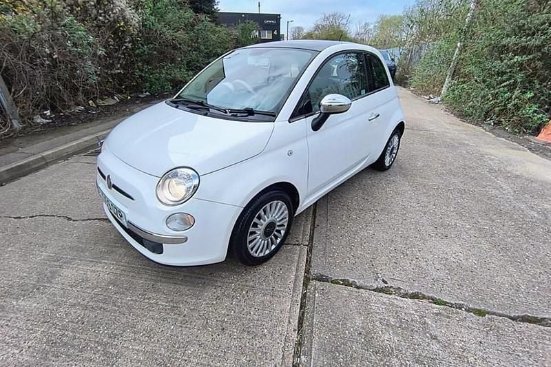 Used Fiat 500 Lounge 69 HP (50 kW) 2009 White Cabriolet