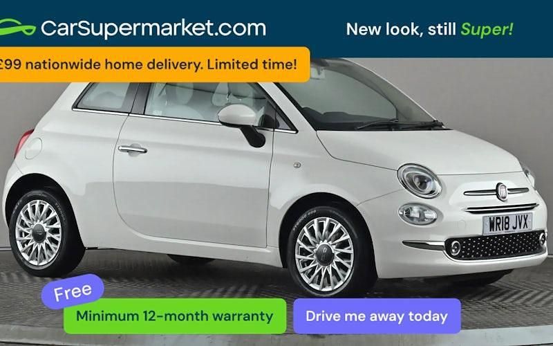 Used Fiat 500 Lounge 69 HP (50 kW) 2018 White Hatchback
