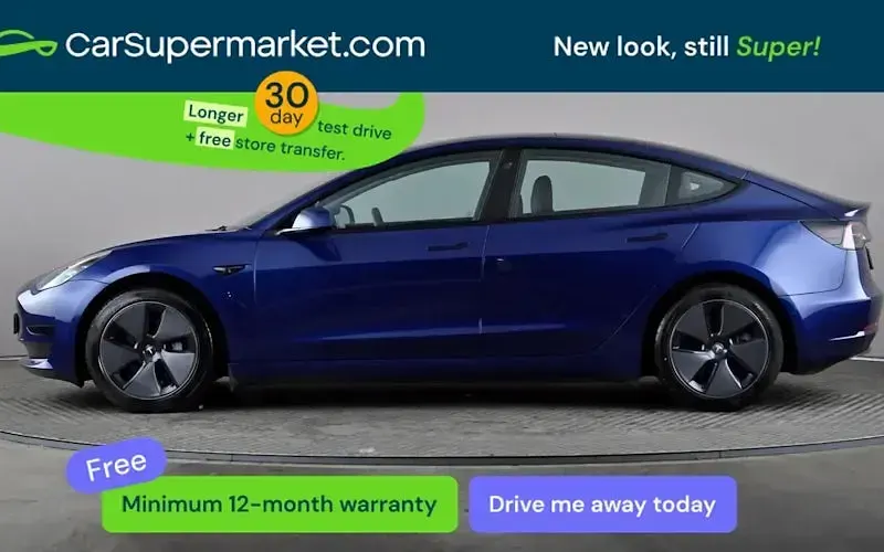 Usado Tesla Model 3 Standard Range 208 kW (283 HP) 2021 Azul Sedan