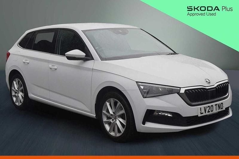 Used Skoda Scala SE L 115 HP (84 kW) 2020 Moon white metallic Hatchback