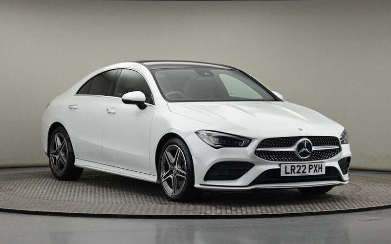 Digital white metallic finish Used 2022 Mercedes CLA250 AMG line Sedan | £27,500 (Fair price) - Image 1/4
