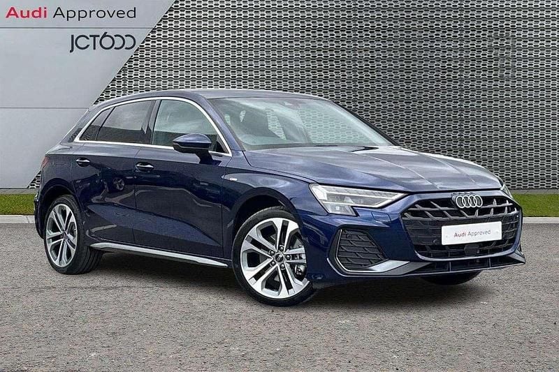 Blue Used 2025 Audi A3 e-tron S-Line Hatchback | £29,498 (A bit pricey) - Image 1/4