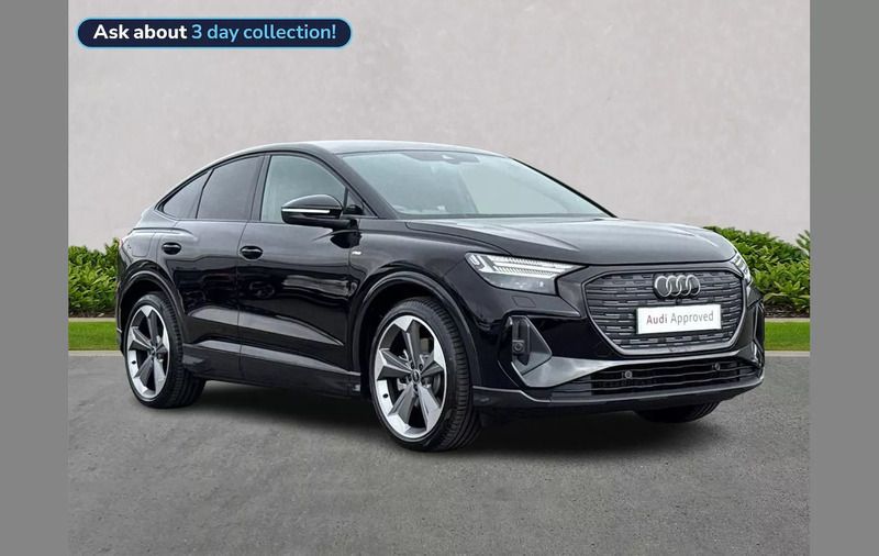 Black Used 2025 Audi Q4 Sportback e-tron Black Edition SUV | £42,407 - Image 1/4