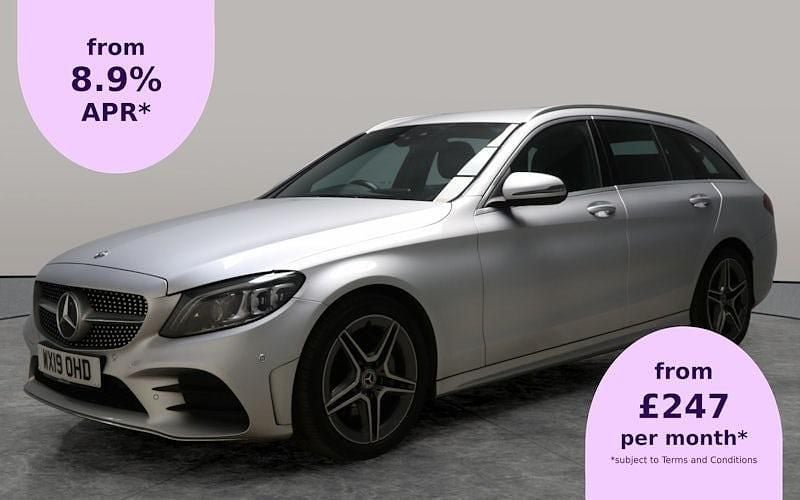 Silver Used 2019 Mercedes C220 AMG line Estate | £17,048 (Good price) - Image 1/2
