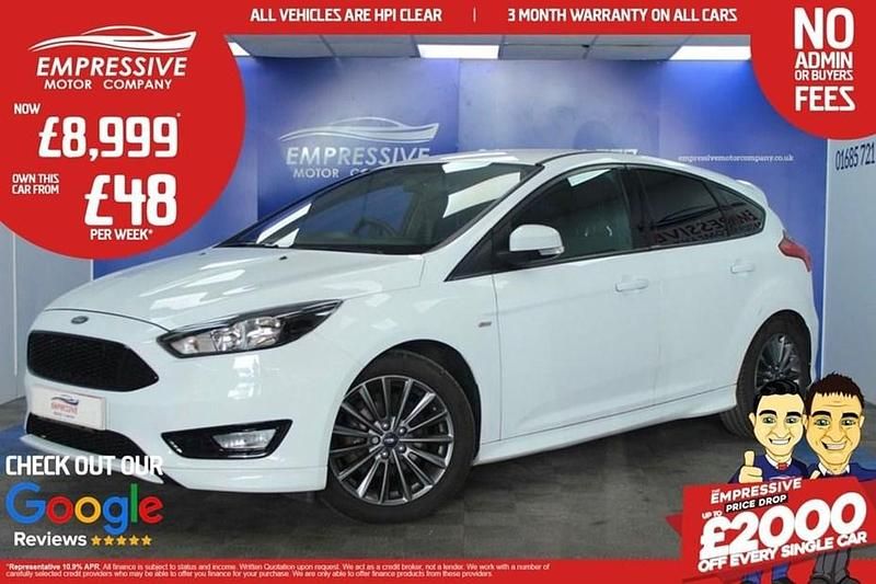 White Used 2017 Ford Focus ST-Line Hatchback | £8,999 (A bit pricey) - Image 1/1