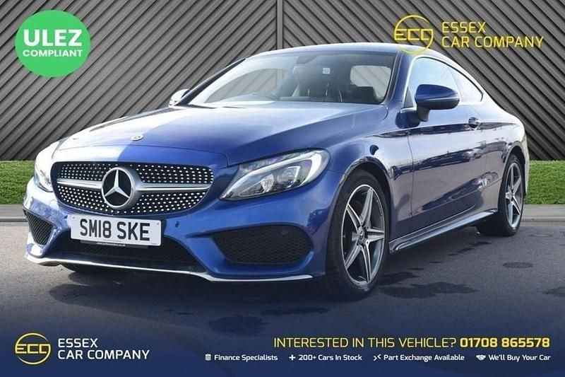 Blue Used 2018 Mercedes C220 AMG line Coupe | £17,394 (Fair price) - Image 1/1