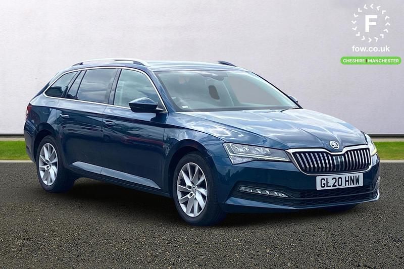 Blue Used 2020 Skoda Superb SE Technology Estate | £16,199 (Fair price) - Image 1/3