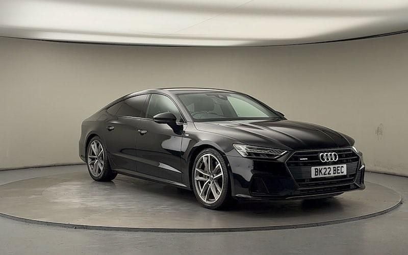 Mythos black Used 2021 Audi A7 Sportback Black Edition Hatchback | £30,550 (Fair price) - Image 1/4