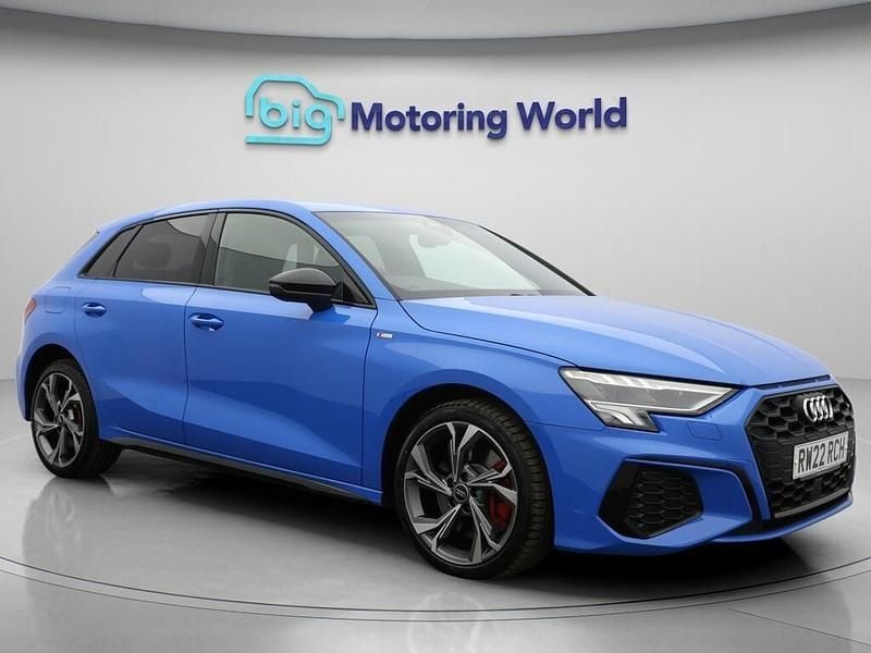 Blue Used 2022 Audi A3 Sportback e-tron Competition Sedan | £22,700 (Expensive) - Image 1/4
