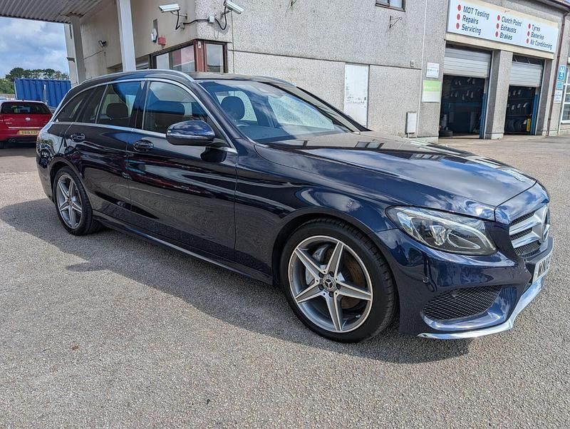 Blue Used 2018 Mercedes C220 AMG line Estate | £16,495 (A bit pricey) - Image 1/4