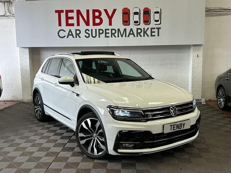 White Used 2017 VW Tiguan R-line SUV | £16,795 (A bit pricey) - Image 1/3