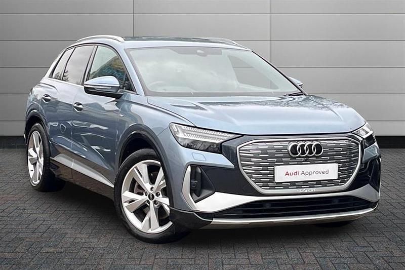 Used Audi Q4 e-tron S-Line 150 kW (204 HP) 2023 Geyser blue SUV
