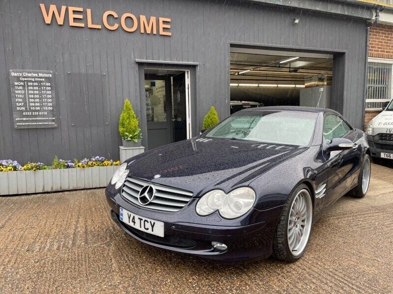 Used Mercedes SL500 306 HP (225 kW) 2002 Blue Cabriolet