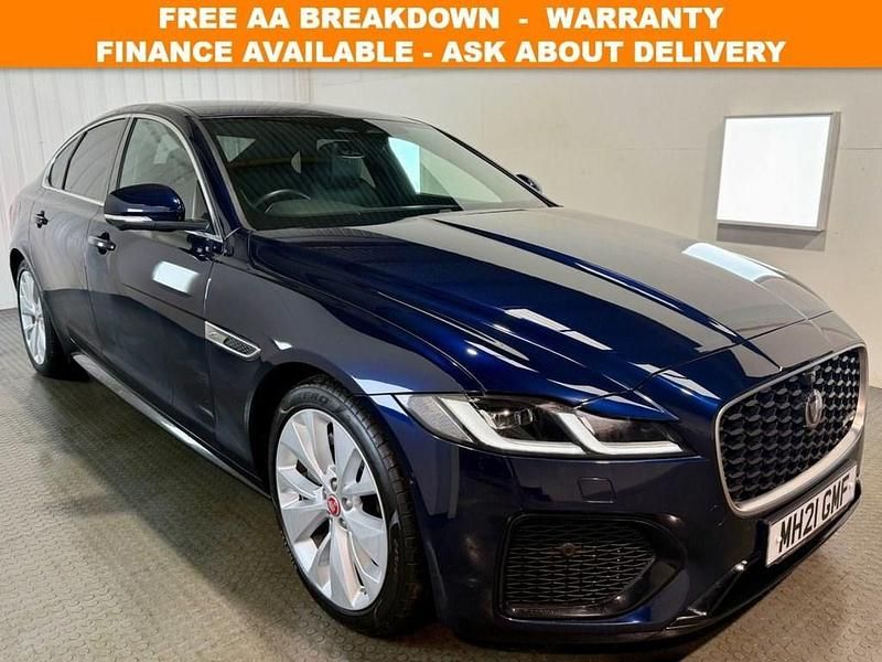 Blue Used 2021 Jaguar XF R-Dynamic Sedan | £27,395 (Expensive) - Image 1/4