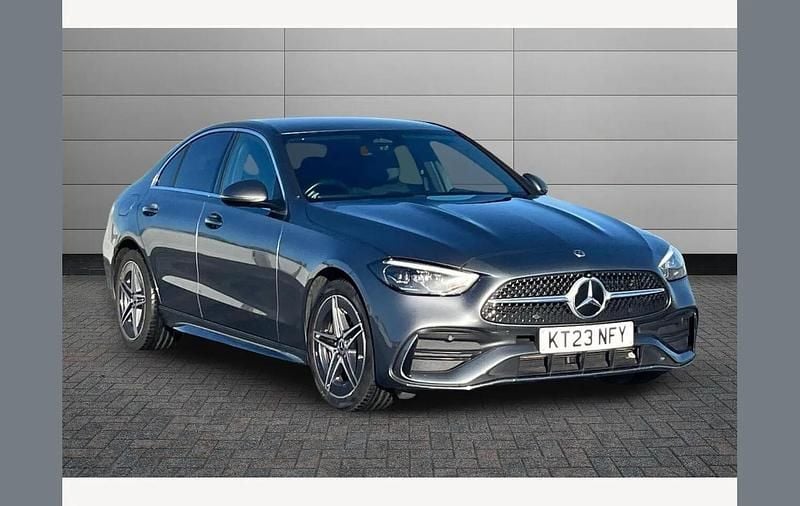 Grey Used 2023 Mercedes C300e AMG line Sedan | £28,989 (Fair price) - Image 1/3