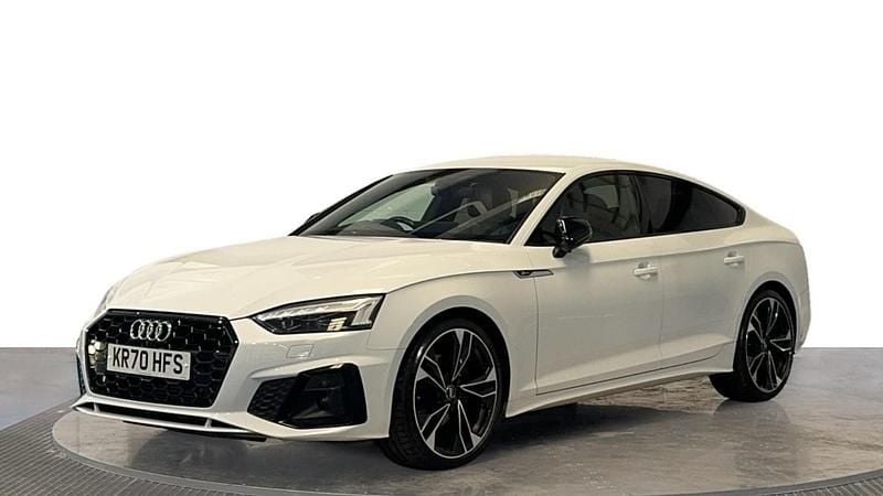 White Used 2020 Audi A5 Sportback S-Line Sedan | £22,970 (Expensive) - Image 1/4