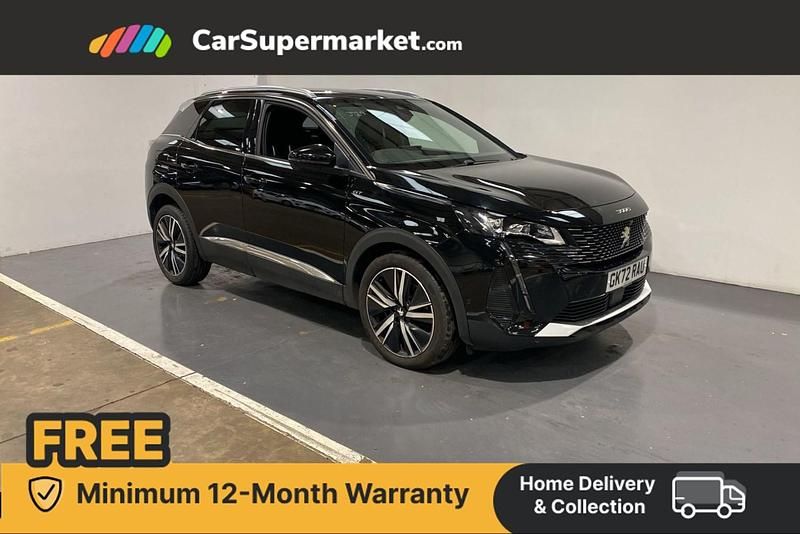Black Used 2022 Peugeot 3008 Premium Hatchback | £18,497 (Fair price) - Image 1/4