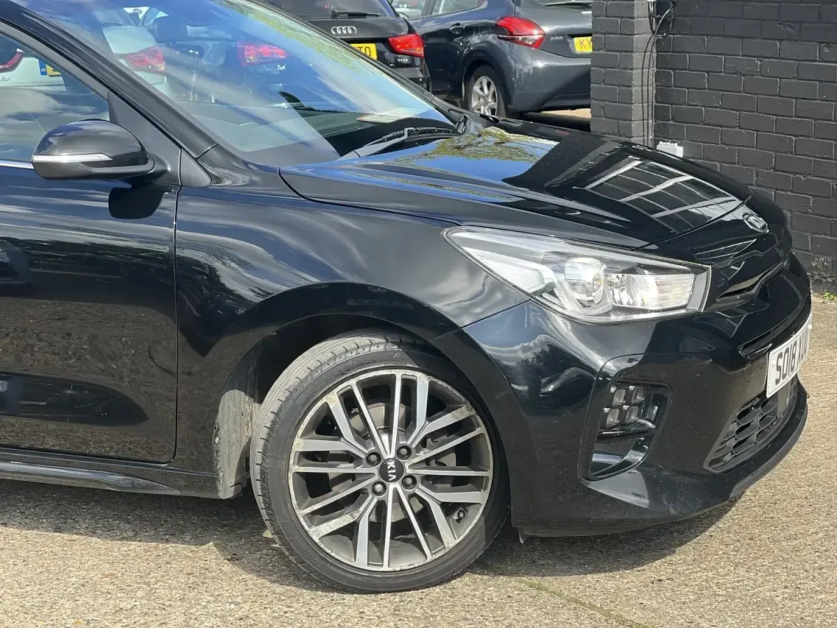 Begagnad Kia Rio GT-Line 118 HK (86 kW) 2018 Svart Halvkombi