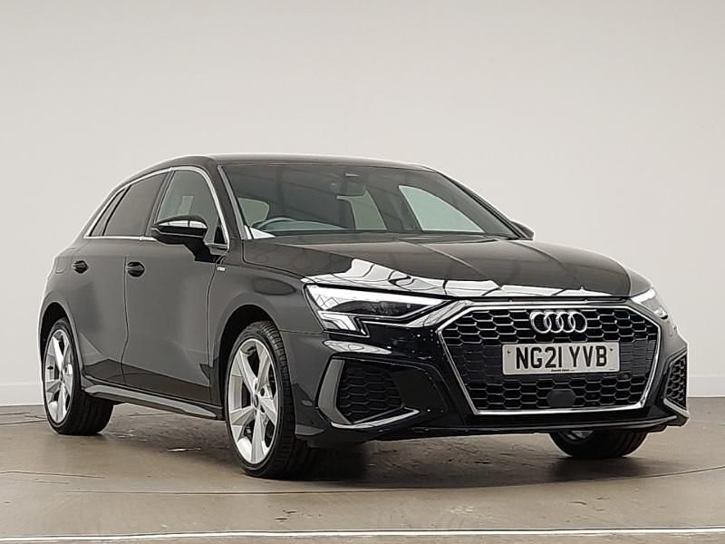 Black Used 2021 Audi A3 e-tron S-Line Hatchback | £19,998 (Fair price) - Image 1/4