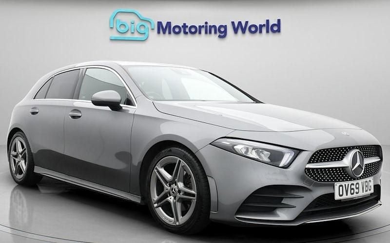 Used Mercedes A200 AMG line 163 HP (119 kW) 2019 Grey Hatchback