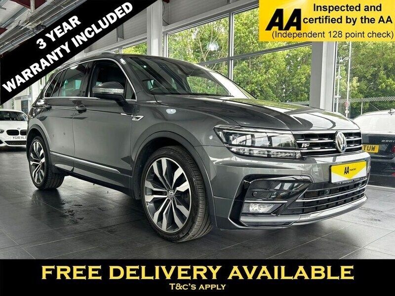 Grey Used 2018 VW Tiguan R-line SUV | £19,595 (Fair price) - Image 1/4