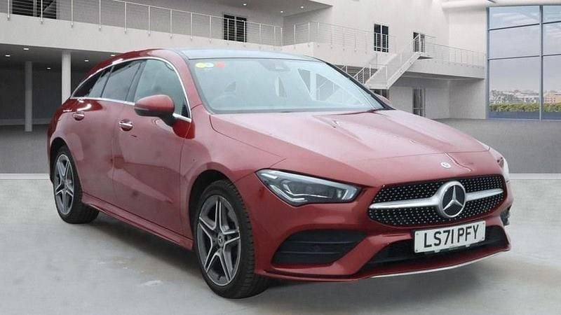 Red Used 2021 Mercedes CLA250e Shooting Brake AMG line Estate | £19,299 (Expensive) - Image 1/4