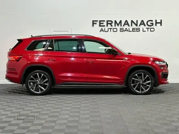 Used Skoda Kodiaq SportLine 150 HP (110 kW) 2021 Red SUV