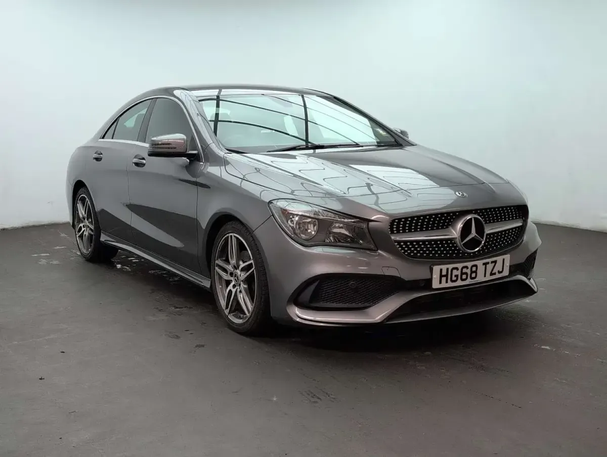 Used Mercedes CLA180 AMG line 120 HP (88 kW) 2019 Grey Coupe