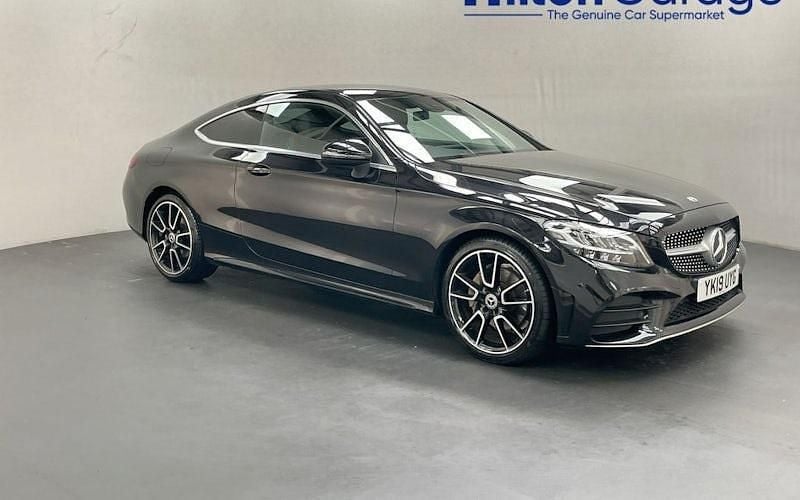 Black Used 2019 Mercedes C220 AMG line Coupe | £16,250 (Good price) - Image 1/4