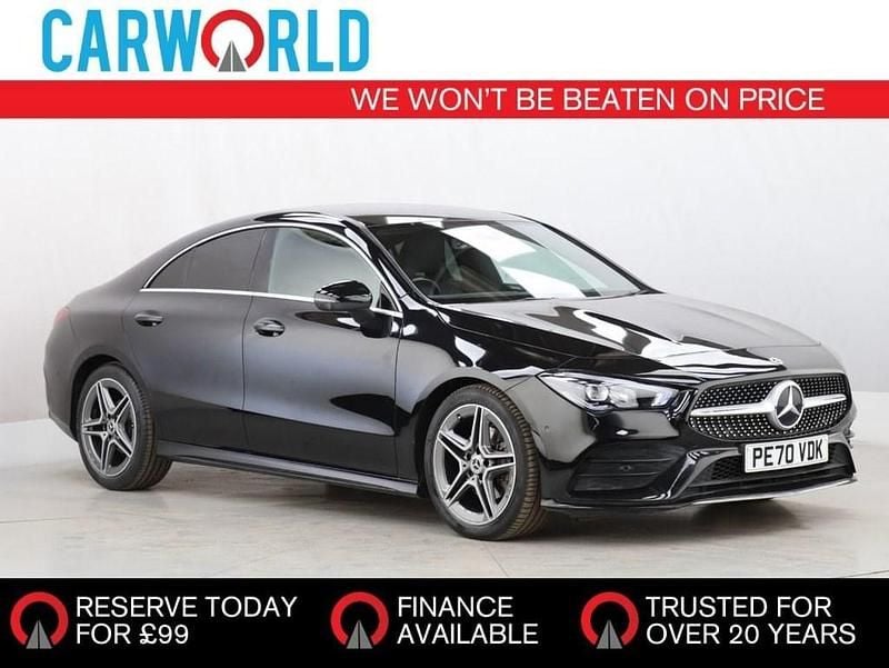 Black Used 2020 Mercedes CLA180 AMG line Sedan | £19,969 (Good price) - Image 1/3