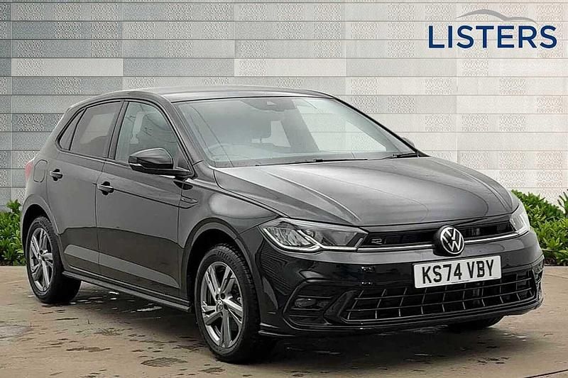 Black Used 2024 VW Polo R-line Hatchback | £22,495 (Expensive) - Image 1/4