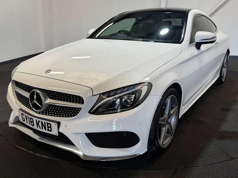 White Used 2018 Mercedes C200 AMG Line Premium Plus Coupe | £17,690 (Fair price) - Image 1/4
