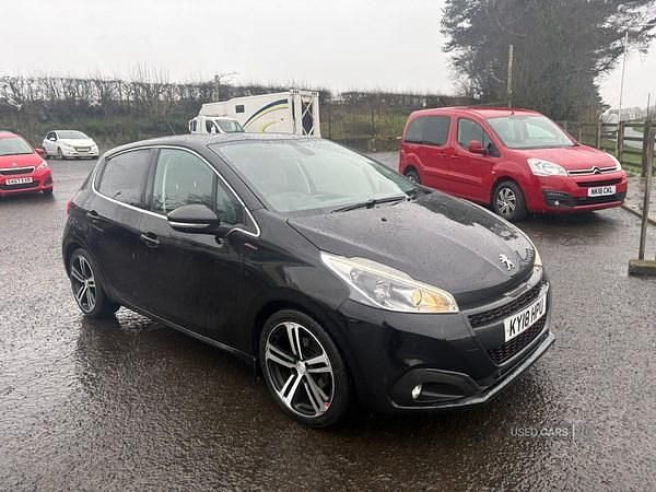 Used Peugeot 208 GT-line 100 HP (73 kW) 2018 Black Hatchback