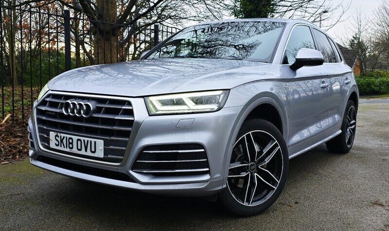 Silver Used 2018 Audi Q5 S-Line SUV | £15,390 (Fair price) - Image 1/4