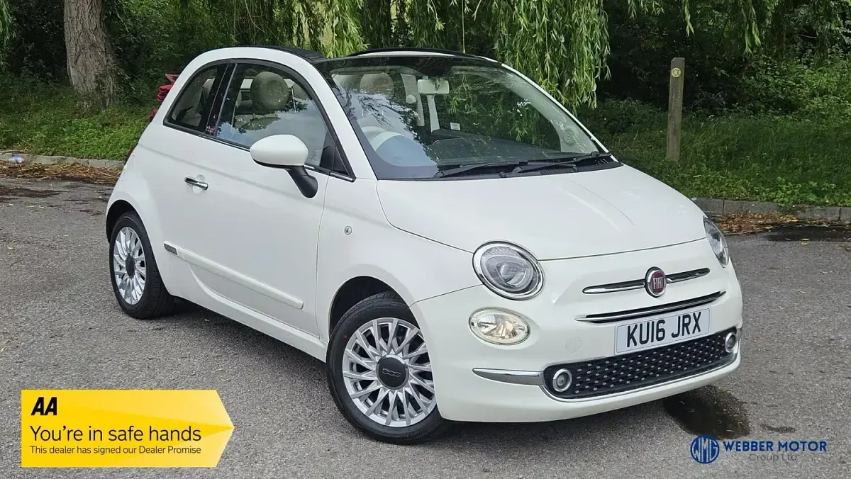 Used Fiat 500C Lounge 105 HP (77 kW) 2016 White Cabriolet