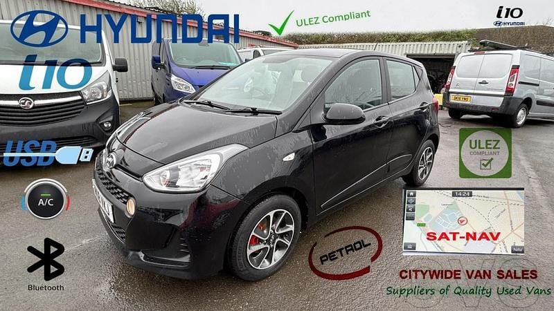 Begagnad Hyundai i10 GO! 66 HK (48 kW) 2018 Svart Halvkombi