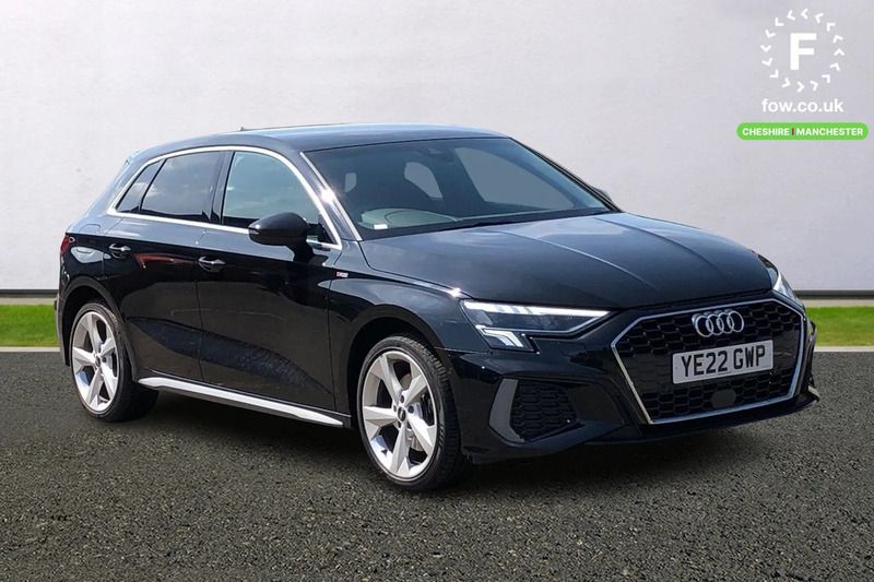 Black Used 2022 Audi A3 Sportback e-tron S-Line Sedan | £17,699 (Fair price) - Image 1/3