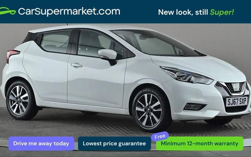 Used Nissan Micra Acenta 71 HP (52 kW) 2017 White Hatchback