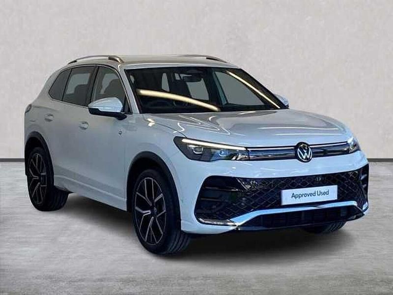 White Used 2025 VW Tiguan R-line SUV | £33,380 (Expensive) - Image 1/4