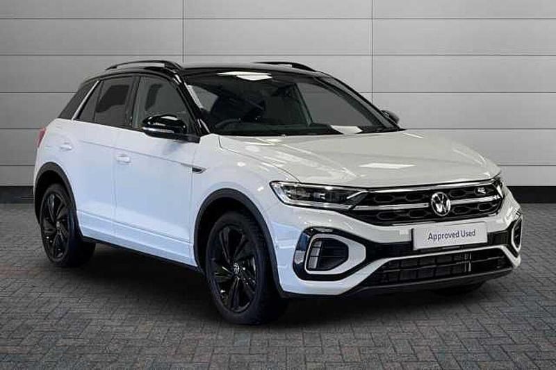 Pure white with black roof Used 2025 VW T-Roc Black Edition SUV | £31,490 - Image 1/4