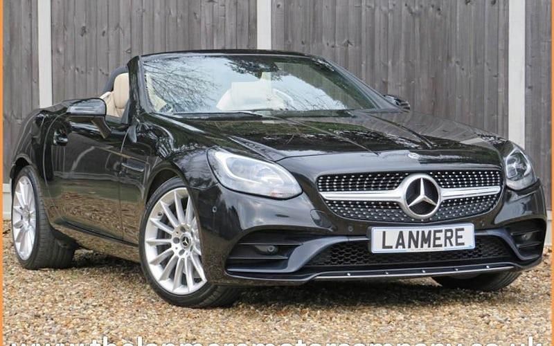 Obsidian black Used 2018 Mercedes SLC200 AMG line Cabriolet | £17,995 (A bit pricey) - Image 1/4