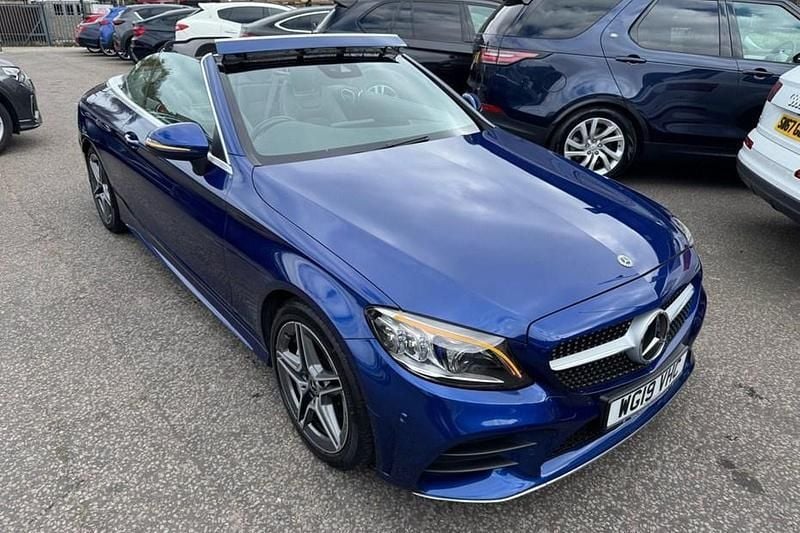 Blue Used 2019 Mercedes C200 AMG Line Premium Cabriolet | £17,899 (Fair price) - Image 1/1
