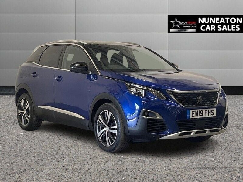 Blue Used 2019 Peugeot 3008 GT-line SUV | £13,500 (Good price) - Image 1/4