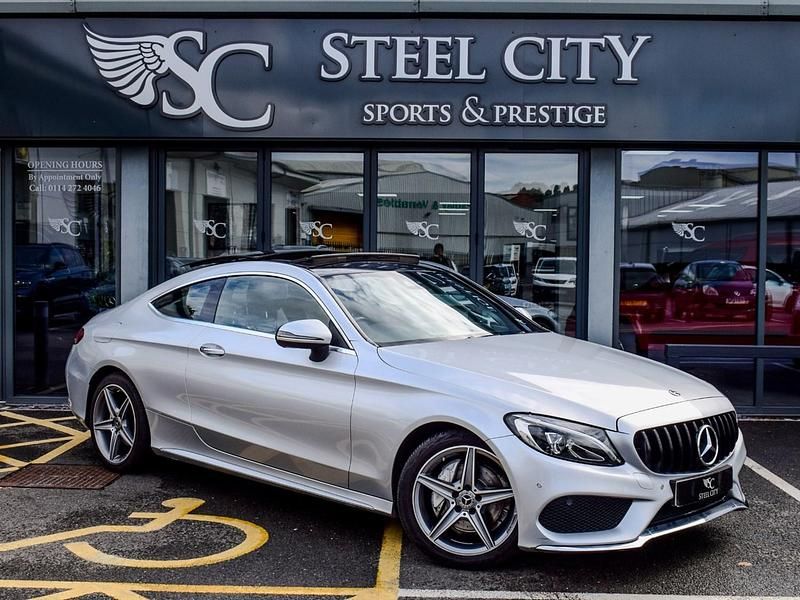 Silver Used 2017 Mercedes C220 AMG Line Premium Plus Coupe | £16,790 (Fair price) - Image 1/3