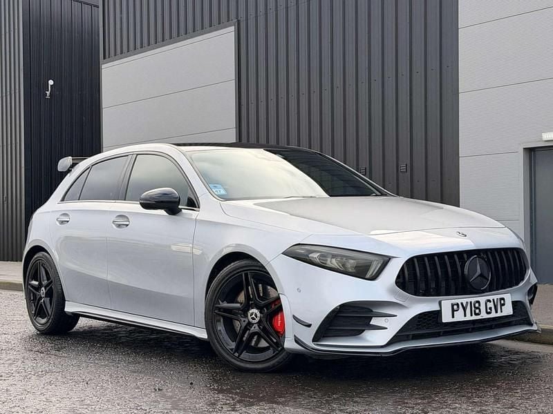 Used Mercedes A250 AMG Line Premium 224 HP (164 kW) 2018 Silver Hatchback